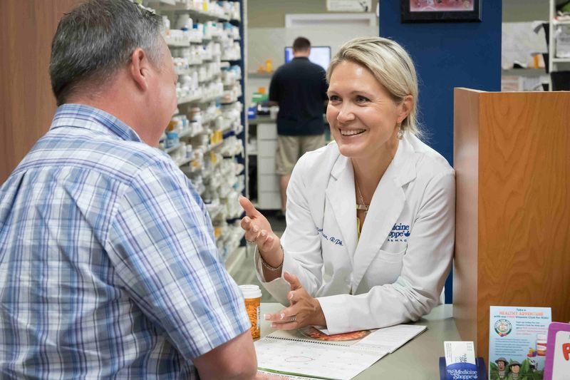 The Medicine Shoppe® Pharmacy team member at the counter